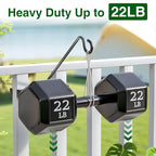 12-Inch 2 Pack Deck Bird Feeder Hanger for Railing, Outdoor Decor Plant Hanger, Balcony Railing Hook - 22LB Capacity - for Hanging Plants, Bird Feeders, Lanterns, Wind Chimes - size: 12 inch 2 Pack