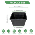 8 Pcs 9 Inch Pond Plant Baskets for Plants Hydroponics Net Pots Water Garden Plant Pots Black Plastic Pond Basket Square Plastic Mesh Pond Containers for Live Aquarium Plants - style: 9" Square-8 PCS