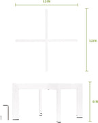 IZIDDO Plant Stand Indoor Outdoor,Metal Mid-Century Pot Stand,Modern Plant Holder Rattan Flower Plant Stool,Low Short Plant Stands for Indoor Fit 5-12 Inch Pot,White(Pot & Plant Not Included)
