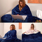 Fleece Plush Throw Blanket Navy Blue(50 by 60 Inches),Super Soft Fuzzy Cozy Flannel Blanket for Couch Sofa.Microfiber Blanket Lightweight - color: Navy Blue, size: Throw(50"×60")