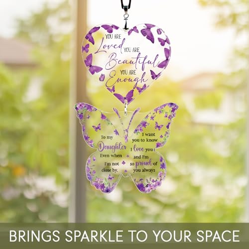 Daughter Gifts from Mom Dad - Mother Daughters Birthday 2026 - Father to Daughter Gifts - Valentines Day Gift for Daughters Adult Birthday Graduation - color: 19 - Daughter Butterfly
