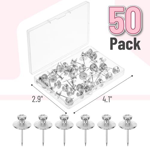 Mr. Pen Double Headed Picture Nails - 50 Pack, Silver, Tacks for Wall Hangings - color: Silver, size: 50 Pack