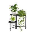 aboxoo 3 Tier Metal Plant Stand Modern NEW, Indoor Outdoor Multi-Tiered Plant Stand Display Tray, Flower Pot Stand for Indoor Home Outdoor Patio Balcony Yard - size: 3 Tier
