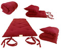 Twin Size Traditional Japanese Floor Futon Mattresses, Tatami Foldable Cushion Mats, Yoga, Meditaion 80 x 39 x3 (Red) - color: Red