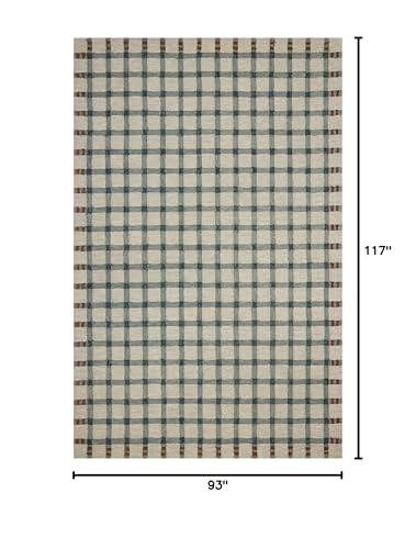 Loloi Magnolia Home by Joanna Gaines Waylon Collection WAY-02 Spa/Brick 7'-9" x 9'-9" Area Rug - color: Spa / Brick, size: 7'9" x 9'9" (Rectangular)