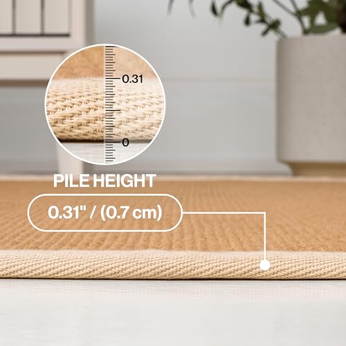 JONATHAN Y Border Jute Indoor Area Rug Natural/Beige 3X5 ft, Camden Farmhouse Cottage for Living Room, Bedroom, Kitchen, Office, Easy-Cleaning, High Traffic, Pet-Friendly, Non-Shedding KTN100A-3 - color: Natural/Beige, size: 3' x 5' (Rectangular)