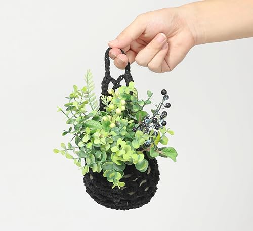 3 Packs Hanging Planters for Indoor Plants up to 4 in., Wall Plant Holder | Plant Hanger Indoor, Wall Planters for Indoor Plants, Hanging Plant (3PK, for 4 inch Pot) - color: Black X 3pc