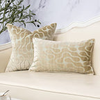 Yangest Beige Throw Pillow Cover Wavy Cushion Cover Modern Zippered Rectangular Pillowcase for Sofa Couch Bedroom Living Room Home, 12x20 Inch - color: Beige, size: 20" x 12" (Pack of 1)