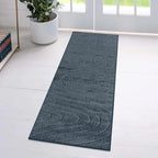 LUXE WEAVERS Modern Geometric Wave Blue 2x8 Area Rug - color: Blue, size: 2' x 8' (Runner)