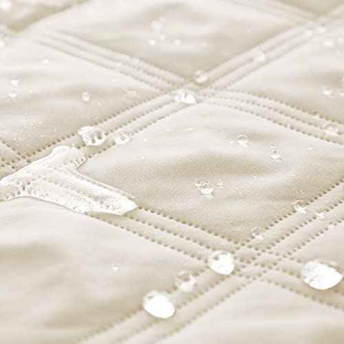 Ameritex Waterproof Dog Bed Cover Pet Blanket with Anti-Slip Back for Furniture Bed Couch Sofa - color: Ivory, size: 30x53 Inch (Pack of 1)