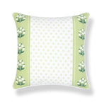 Hofdeco Premium Grandmillennial Coastal Hampton Patio Indoor Outdoor Throw Pillow Cover Only, 20"x20" Water Repellent for Backyard, Couch, Poolside, Grass Green Print Block Striped Lily of the Valley - color: Grass Green Block Print Striped Lily of the Va