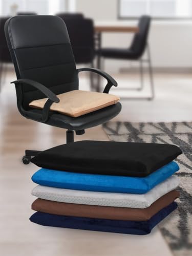 Augld Square Chair Seat Cushion Memory Foam Chair Cushion for Kitchen, Dining,Office or Car 16x16 in Black - color: Black, size: 16x16 In