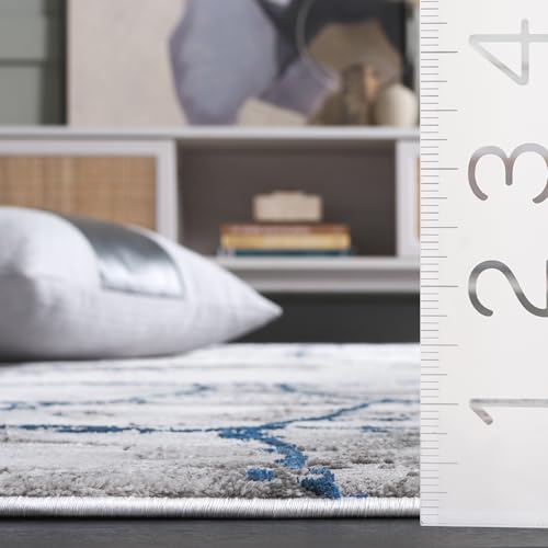 SAFAVIEH Craft Collection 2' 3" x 4' Ivory Grey/Blue CFT877M Modern Abstract Non-Shedding Entryway Living Room Foyer Bedroom Accent Rug - color: Ivory Grey/Blue, size: 2'3" x 4' (Rectangular)