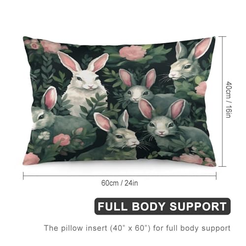 Pillows & Pillow Covers Watercolor Bunnies Pillow Case Spring Easter Farmhouse Decor Cushion Cover Pillow Case Sofa Living Room Bedroom Dormitory Decoration 16 "x24 - color: Pattern-8, size: 24" x 16" (Pack of 1)