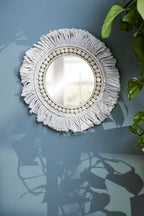 Primitives by Kathy Beaded Fringe Mirror