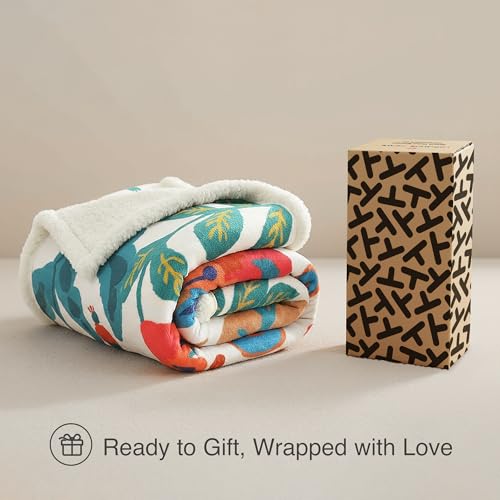 HORIMOTE HOME Sherpa Blanket for Winter, Soft Warm Blanket, Reversible Fleece Blanket for Women, Girls & Mom, Gifts for Your Loved One Throw Blanket for Birthday, Christmas 50"x60" - color: Bliss Petal, size: Throw-50'' x 60''