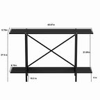 Zhongma 2 Tier Window Height Metal Sturdy Heavy Plant Stand, Narrow Plant Stand Indoor and Outdoor, L45.67 x W10.3 x H27.5 inch, 440 LBS Capacity & Heavy Duty Construction. …