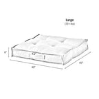 South Pine Porch Mila Square Tufted Pillow Style Dog Bed, Scarlet, Large (40" x 40") - color: Scarlet, size: Large (40" x 40")