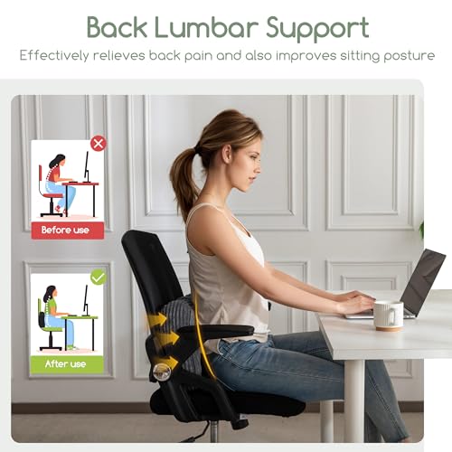HIGOGOGO Lumbar Support Pillow for Recliner Chair/Accent Chair/Couch/Office Chair, Tufted Corduroy Back Support Cushion for Elderly, Recliner Cushions for Back Rest, Pain Relief, Reading, Dark Grey - color: Dark Grey