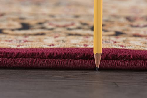 9x12 Area Rug for Living Room, Dining Room, Bedroom, Entryway | Alfombras para Salas | Large Rugs for Indoor | Traditional, Oriental | Red 8'9'' x 12'3'' - color: Red - Princeton, size: 8'9" x 12'3" (Rectangular)