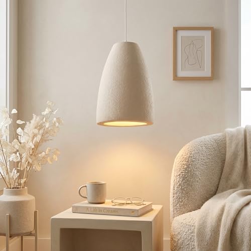 JAYMP Wabi Sabi Pendant Light for Dining Room Kitchen Island Light Hallway Restaurant Hanging Lamp E26 Base Japanese Style Wine Bottle Shape Lighting Fixture, 1 Pack (Light Brown,A Shape, D35×H51cm) - color: Light Brown,A, size: D35×H51cm