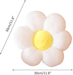 lannery Flower Plush Throw Pillows, Flower Floor Pillow Seating Cushion Toy for Reading, Room, Watching TV (11.8", White-2)