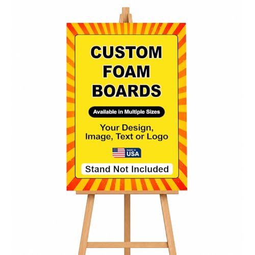 Custom Poster Boards by DC | Foam Board Poster Custom Printing, Personalized Foam Board Sign | Made in USA | Custom Foam Board Poster Printing (Stand not Included) - color: Foam Board