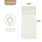 BECHAEO Boho Macrame Beaded Curtain Handmade Door String Curtain for Doorway Window Cotton Tassels Beads Hanging Room Divider Hallway Closet Bedroom Living Room Decor, White - 1 Panel 35" W x 79" L - size: 35"W x 79"L (Pack of 1)