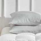 WARMDERN Waffle Weave Pillowcases Standard Size 2 Pack Pillow Cases Soft Microfiber Pillow Case Covers Set of 2 Boho Woven Textured Pillowcase with Envelope Closure(Light Grey, Standard, 20x26 Inches) - color: Light Grey-waffle Weave, size: 20" x 26" (Pac