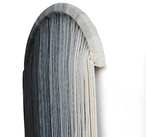 Flber Macrame Wall Hanging Dip Dyed Macrame Decor for Living Room Bedroom Boho Decor 20" - color: Blue