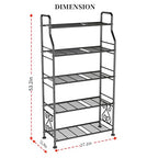GIOTORENT Plant Stand Outdoor Indoor 5 Tier Metal Waterproof - 53.2" Plant Shelf for Patio, Balcony, Living Room, Large Capacity Tiered Plant Rack, Black - size: C-5Tier