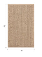 SAFAVIEH Natural Fiber Collection Area Rug - 2'6" x 4', Natural & Beige, Seagrass, Herringbone Pattern with Border (NF115A) - color: Natural/Beige, size: 2'6" x 4' (Rectangular)