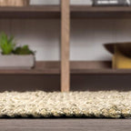 JONATHAN Y Hiro Hand Woven Chunky Jute Ivory Runner Rug, 2x8, Bohemian, Transitional, Easy-Cleaning for Living Room, Bedroom, Kitchen, Pet Friendly, Non-Shedding (NFR103A-28) - size: 2'2" x 8' (Runner)
