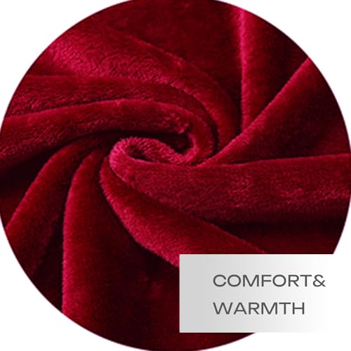 JIAHANNHA Red Throw Blanket Decorations Thin Fleece Blanket 50"x60",Super Soft Cozy Plush Throw Blanket for Couch Sofa Bed,Warm and Lightweight Bed Blankets for Adults - color: Red, size: Throw(50"×60")