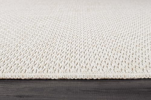 Luul Home Easy Jute Rugs 9x12 White Color Living Room Indoor Outdoor Area Rug for Patio Farmhouse and Kitchen Rug High Traffic Easy to Clean Washable Solid Boho Woven Design Outside Carpet (9 x 12) - color: Bone, size: 9' x 12' (Rectangular)