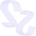 DINGEE 6 Inch Large White Heavy Duty S Hooks, 12 Pack, 7mm Thick Vinyl Coated, Non Slip Sturdy Metal S Hooks for Hanging Plants, Close, Bird Feeders, Large Objects, Tools, Bikes - color: White, size: 6 Inch-12 Pack