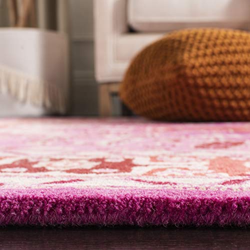 SAFAVIEH Bellagio Collection Accent Rug - 4' x 6', Red & Pink, Handmade Medallion Wool, Ideal for High Traffic Areas in Entryway, Living Room, Bedroom (BLG545B) - color: Red/Pink, size: 4' x 6' (Rectangular)