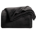 KMUSET Super Soft Throw Blanket Premium Silky Flannel Fleece Twin Size Black Microfiber Lightweight Blanket All Season Use,60X80 inches - color: Black, size: Twin(60"x80")