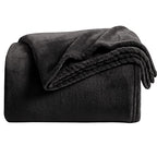 KMUSET Super Soft Throw Blanket Premium Silky Flannel Fleece Twin Size Black Microfiber Lightweight Blanket All Season Use,60X80 inches - color: Black, size: Twin(60"x80")