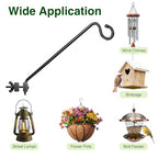 12-Inch Deck Bird Feeder Hanger for Railing, Outdoor Decor Plant Hanger, Balcony Railing Hook - 22LB Capacity - for Hanging Plants, Bird Feeders, Lanterns, Wind Chimes - size: 12 inch 1 Pack