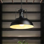 Vintage Industrial Pendant Lights E26 Retro Metal Hanging Lights, Farmhouse Hanging Lamp for Restaurant Kitchen Island Black 40 cm (Bulb not Included)