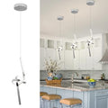 ADISUN Modern LED Pendant Light, Spiral Pendant Lights Kitchen Island, 4500K Neutral Light, Adjustable Height, Pendant Light Fixtures for Living Room Bedroom Hanging Light(Chrome) - color: Chrome-Neutral