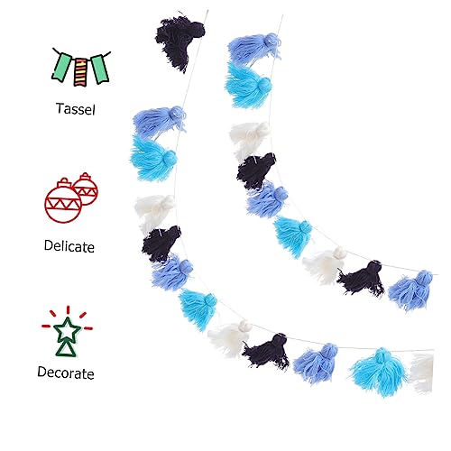 Ciieeo Room Decorations Creative Tassel Ornament Hand-Woven Hanging Decor Decorative Tassel Wall Pendant for Boys and Girls Room - color: Blue