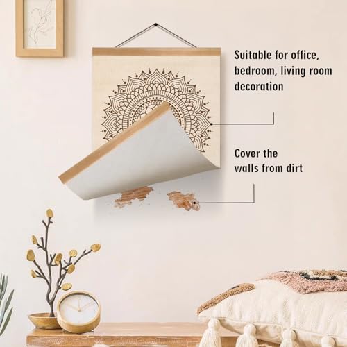 ZTGDA Boho Mandala Wall Art Exhale Inspirational Poster Minimalist Linen Canvas Hanging Print for Yoga Room, Meditation Space, or Bedroom Decor Calming Zen Home Wall Decor(Yoga) - color: Yoga