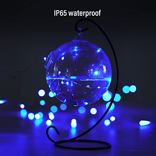 Ariceleo Led Fairy Lights Battery Operated, 1 Pack Mini Battery Powered Copper Wire Starry Fairy Lights for Bedroom, Christmas, Parties, Wedding, Centerpiece, Decoration (5m/16ft Blue) - color: Blue, size: 1 Pack