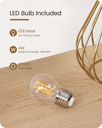 Gold Table Lamps Set of 2, Small Bedside Lamps Set of 2, 2700K LED Bulb Included, Gold Metal Base & Beige Linen Lampshade, Modern Nightstand Lamps for Bedroom, Living Room DE06TLP205 - color: 2Pack Beige + Gold