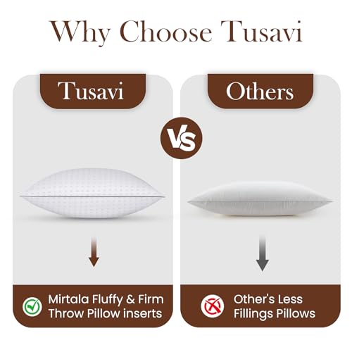 16"x16"Pillow Inserts Set of 2 with 100% Cotton Cover Decorative Square Throw 16 Pillows for Couch, Sofa and Bed - White(2, 16x16) - size: 16x16