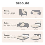 Snuggle Sac Cream Bedding Blankets Queen Size 90x90 inches, Reversible Microfiber Fluffy Fuzzy Soft Throw Cozy Knit Blanket for Women Mothers Birthday Gifts - color: Waffle Cream, size: Queen(90"x90")
