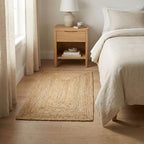 Super Area Rugs Farmhouse Jute Braided Rug - Reversible Natural Fiber- Eco Friendly Rug for Living Room - Kitchen - Entryway Hand Woven, Natural, Rectangle 2' X 3' - color: Natural, size: 2' x 3' (Rectangular)