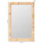 Bali & pari Lankston Bohemian Natural Rattan Rectangular Accent Wall Mirror